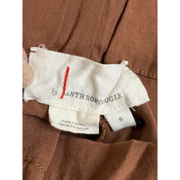 Anthropologie Bungee cord Wide Leg Culottes Brown Pants, size small, MSRP $128 - Picture 4 of 15